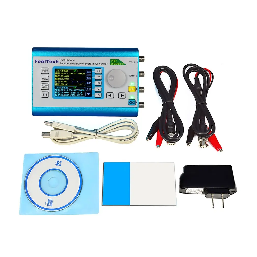 

Digital Dual-channel DDS Signal Source Generator Arbitrary Waveform Function 250MSa/s 20MHz Frequency Meter