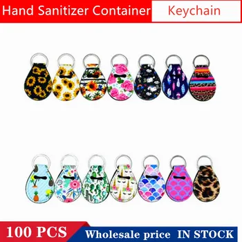

100pcs Portable Hand Sanitizer Container 30ml Key Chain Liquid Bottles Print Kids Adult Back To School Work Hand Gel Bottles
