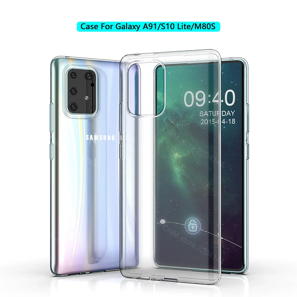 Чехол для Samsung Galaxy S10 Lite TPU силиконовый прозрачный чехол Бампер Мягкий прозрачная