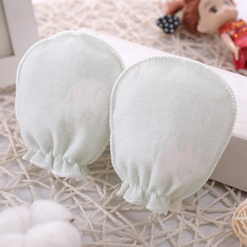 Kid Baby Anti Scratch Gloves Newborn Protection Face Scratching Cotton Mittens Boys Girls Hand Gloves Cotton Handschoen 0-6M Lot