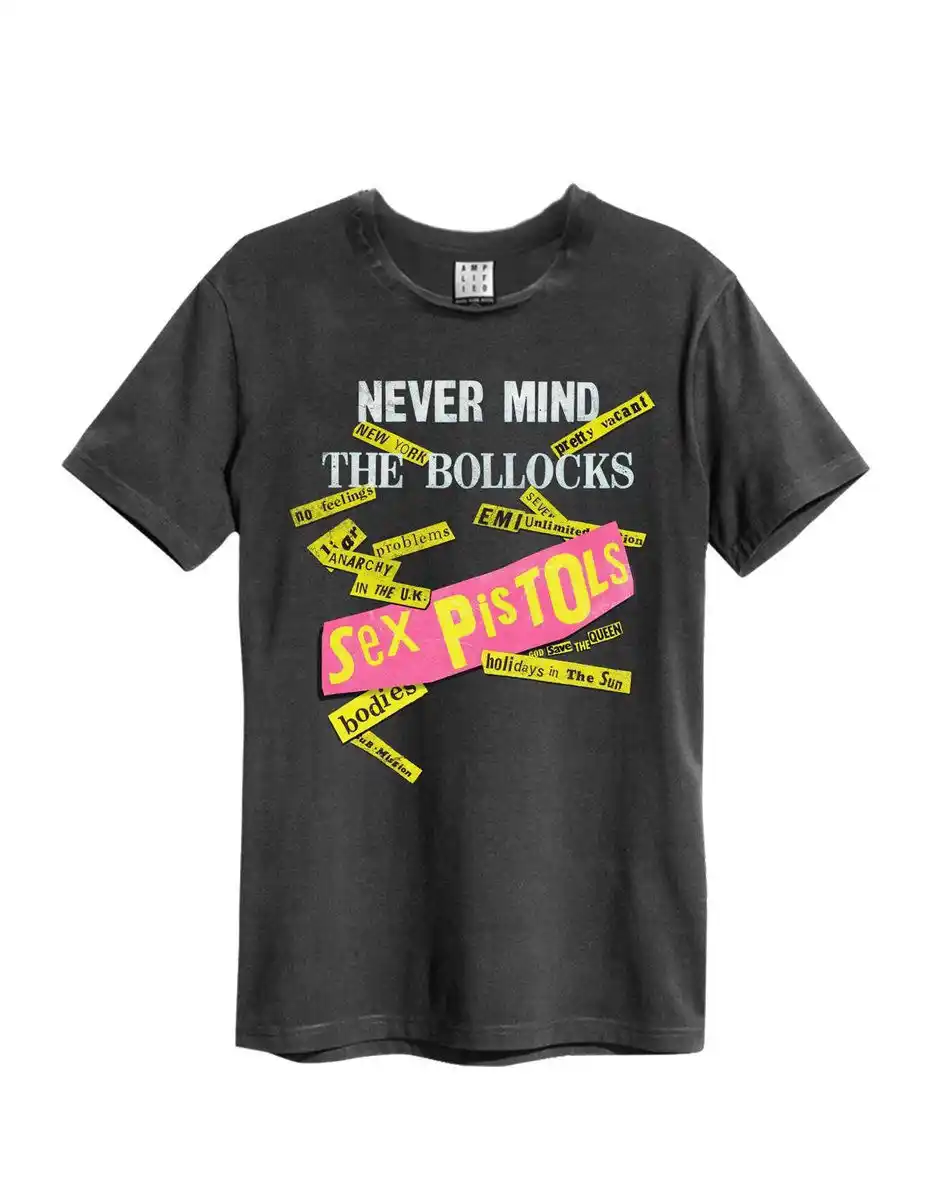 amplified sex pistols - never mind the bollocks - mens charcoal