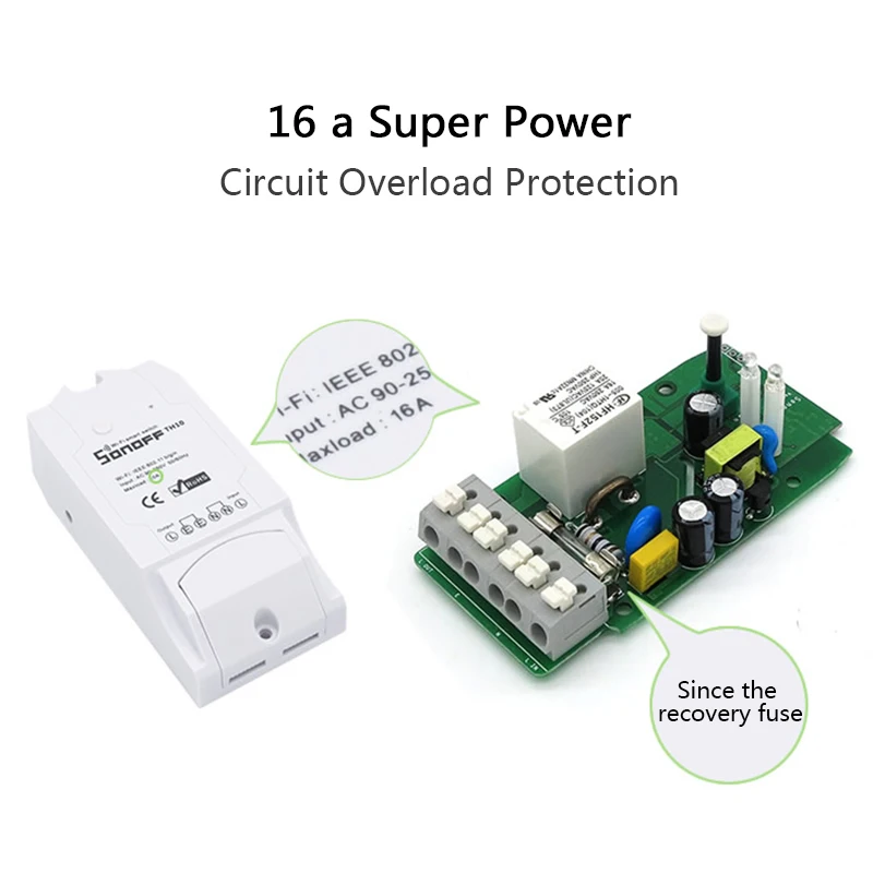 SONOFF POW R2 Модуль Автоматизации умного дома Wifi переключатель контроллер в режиме реального времени энергопотребление монитор измерения