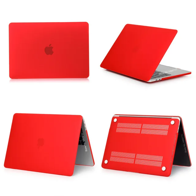 Matte Red Чехол для ноутбука APPle MacBook Air Pro retina 11 12 13 15 mac Book 15,4 13,3 дюймов с сенсорной панелью пластиковый чехол - Цвет: Matte Red