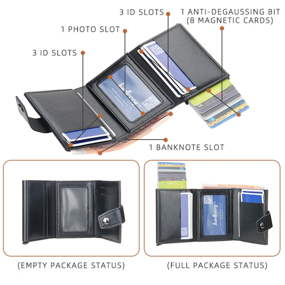 Rfid 남성 카드 지갑, 무료 이름 맞춤형 걸쇠 작은 카드 지갑 PU 가죽 슬림 미니 지갑 Qaulity 남성 지갑, 2023