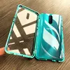 Coque de téléphone à rabat magnétique en métal, étui à Double verre pour OPPO Realme X Lite X2 XT Q C3 5i 6i, 3 5 6 X50 2X Pro, 360 ► Photo 2/6