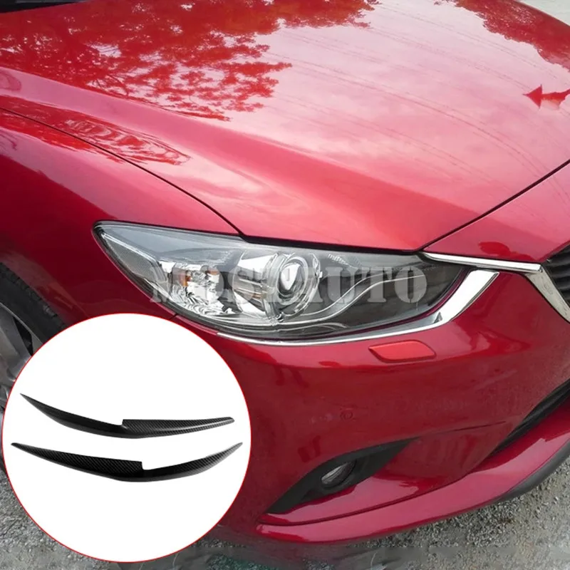 

2 шт., накладки на фары из углеродного волокна для Mazda 6 Mazda6 2014-2017
