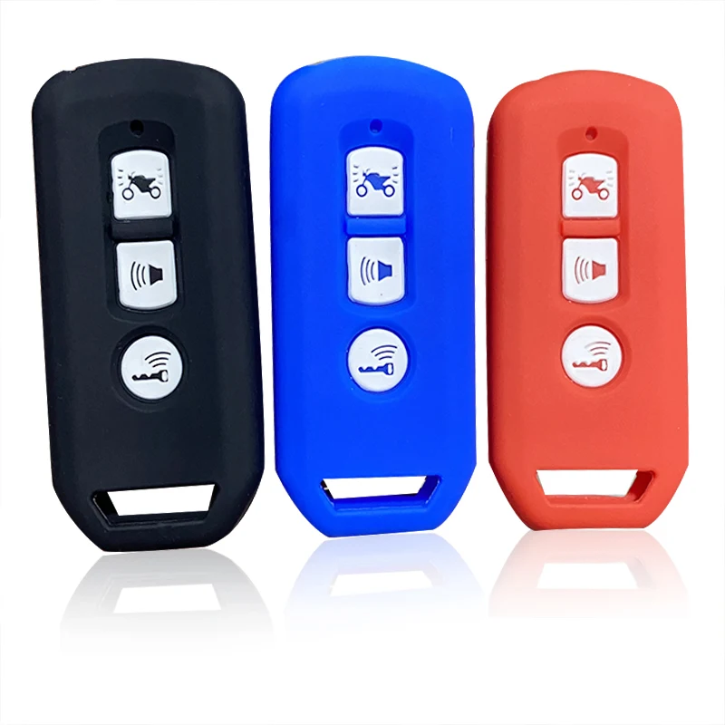 XUKEY 3 Button Silicone Remote Key Case for Honda PCX SH 125 150 2016 2017 2018 2019 2020 Super Cub 125 Motorcycle Scooter Smart Key Keyring Cover Protector 