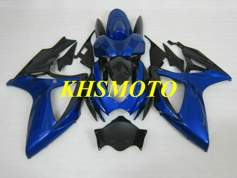 Комплект обтекателей под давлением для GSXR600 750 K6 06 07 GSXR 600 2006 2007 ABS черный синий