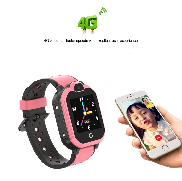 Kids Waterproof Smart Watch 4G Network Video Call GPS LBS SOS Safe Tracker Alarm Clock Camera kids Watch