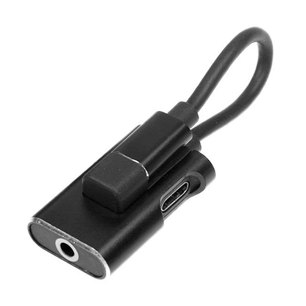 2 в 1 прочный корпус наушников из сплава портативный аудио адаптер USB небольшой легкий кабель для зарядки type C до 3,5 мм