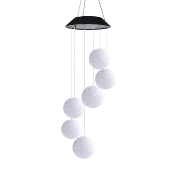 

Hanging Wind Chimes Solar Powered LED Light Colour Changing Garden Outdoor Decor