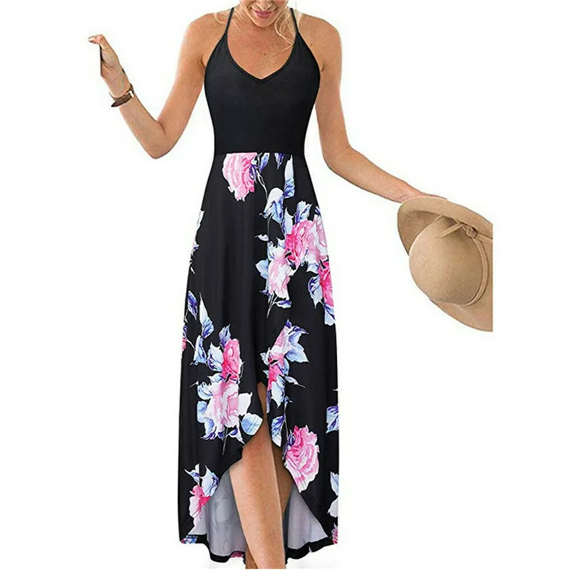 Fashion Summer Women's Dresses Ladies Boho Floral Long Maxi Evening Party Beach Dress Sundress Vestito Lungo Females Dress Fashion Summer Women's Dresses Ladies Boho Floral Long Maxi Evening Party Beach Dress Sundress Vestito Lungo Females Dress
