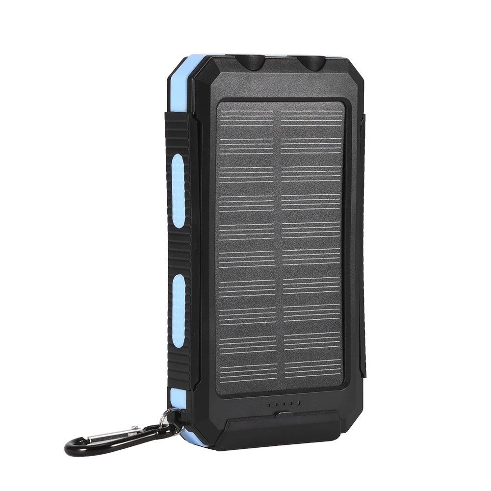 Чехол на солнечной батарее для внешнего использования, быстрая зарядка, чехол на солнечной батарее для мобильного телефона, набор для самостоятельной сборки, водонепроницаемый чехол на солнечной батарее с компасом - Цвет: Blue