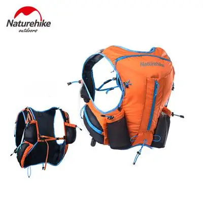 Naturehike Running Bag Outdoor Hiking Trekking Lightweight Marathon Backpack Running Vest Close Fitting Tactical 12L NH70B067-B - Цвет: Orange