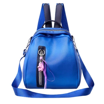 

Women Leather Backpacks School Bags For Girls Travel Ladies Bagpack Large Capacity Rucksacks Female Blue