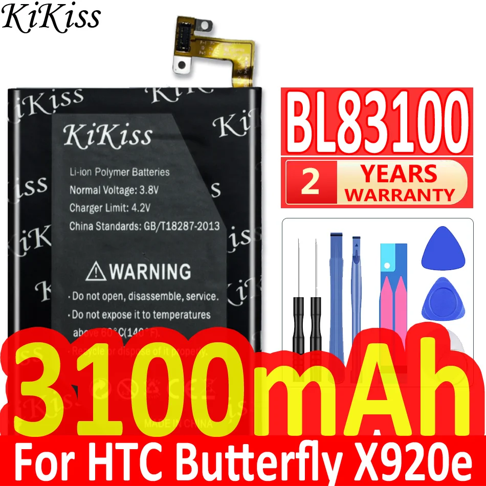3100mAh BL83100 для HTC Butterfly X920e Droid DNA Deluxe DLX One X5 THL21 мобильный телефон аккумулятор большой