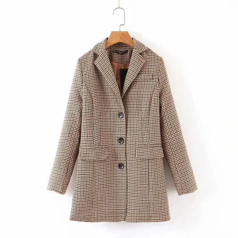 

Western Style 2019 Autumn New Style WOMEN'S Dress Versatile Slimming French Single Breasted Pattern Suit Jacket Y