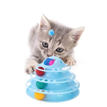 

4 Layer Cat Interactive Toy Pet Supplies Game Board Toy Cat Turntable Pet Dogs Training Supply