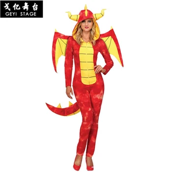 

new Superior quality Dazzling Dragon Knight Dress Halloween Party Cosplay Costume Onesies Adults Animal Pajamas Clothing