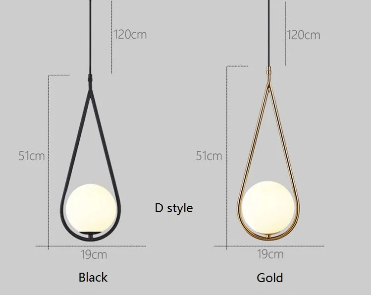Creative Circle Glass Hanging Lamp Loft Modern LED Pendant Light Iron Gold Dining Room Home Decor Lighting Fixtures Hanglamp (39)