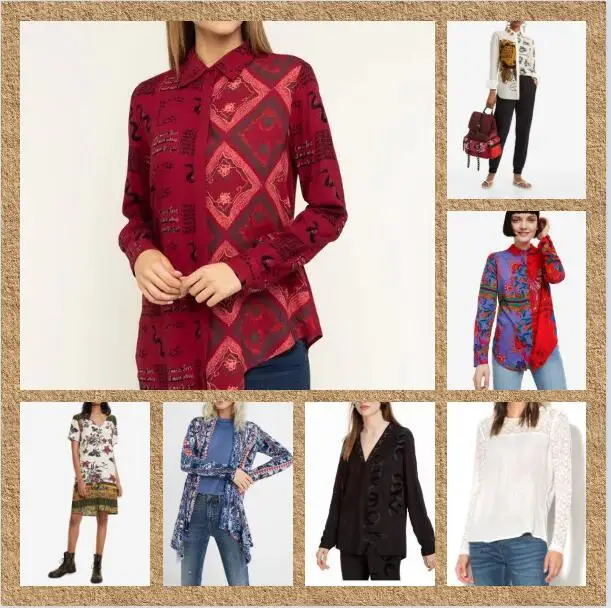 

Просторная женская рубашка с испанским принтом, облегающая и оригинальная рубашка с вышивкой, подчеркивающая чувство тонкого женского топа