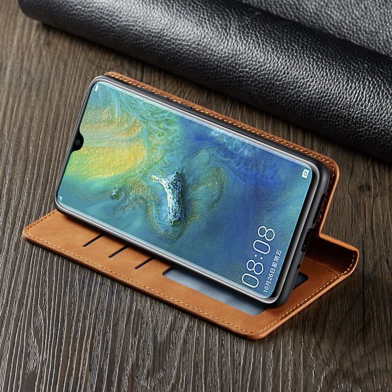 Кожаный чехол-портмоне с откидной крышкой для huawei P30 Pro P20lite mate 20 Lite 30 p smart nova5i pro, Магнитный чехол-кошелек