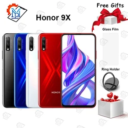 Оригинал Honor 9X 4 Гб 64 Гб 128 ГБ 48 МП Двойная камера GPU Kirin 710F Восьмиядерный 6,59 дюймов FHD полный экран Мобильный телефон Смартфон