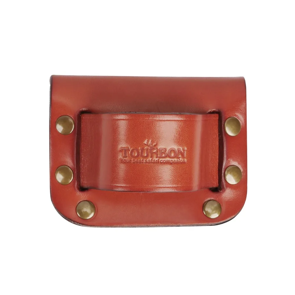 Tourbon Hunting Genuine Leather Hammer Ax Holder Holster Tools Carrier Hook Cover Attach to Belt Loop Circumference 11CM