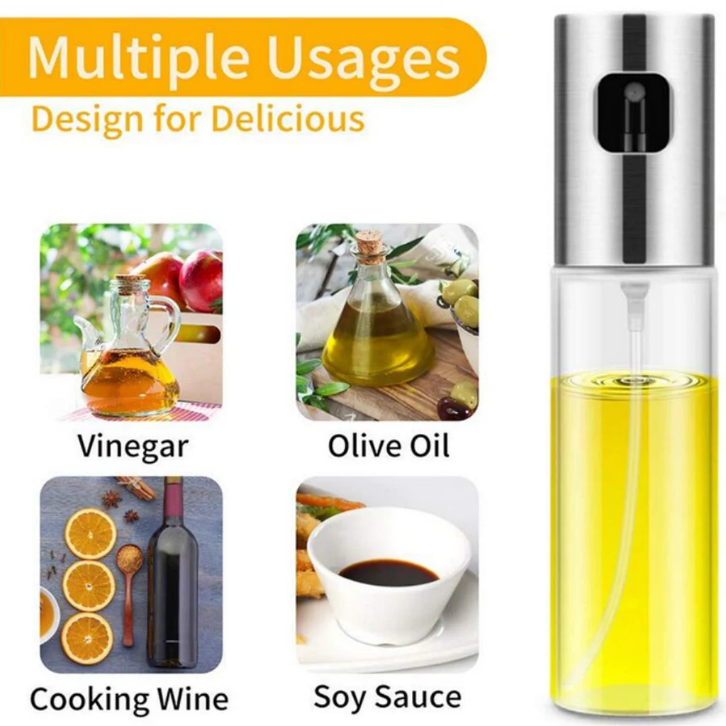 100ml Olive Oil Sprayer Glass Cooking Spray Bottle Kitchen Tool for BBQ Frying
