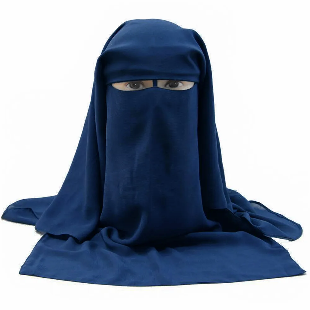 Мусульманский трехслойный шарф &quotАмира&quot Исламский Niqab Burqa чепчик хиджаб Кепка