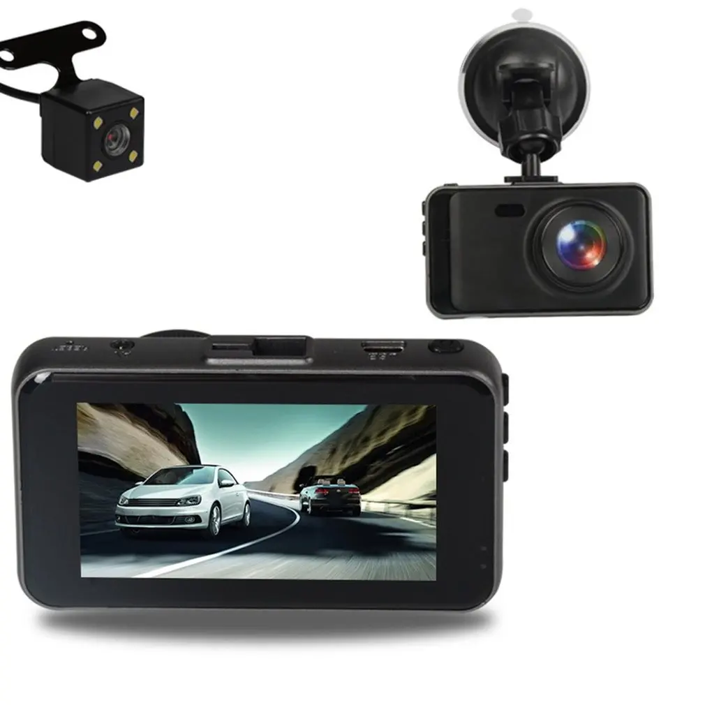 

3 Inches Driving Recorder Hd 1080P Night Vision Dual Recording Lens Loop Recording Reversing Image 1 Set