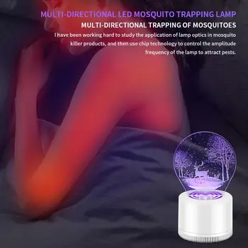 

UV Electronic Mosquito Killer Zapper LED Indoor Outdoor Durable Light Bed Room Pest Controll 3w Mosquito Trap