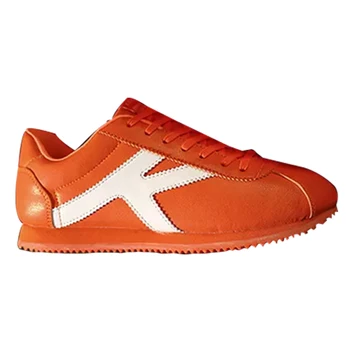 

Pure Color Couple Running Forrest Shoes Summer Leather Flats Wear-Resistant Fashion Jogging Tennis 35-44