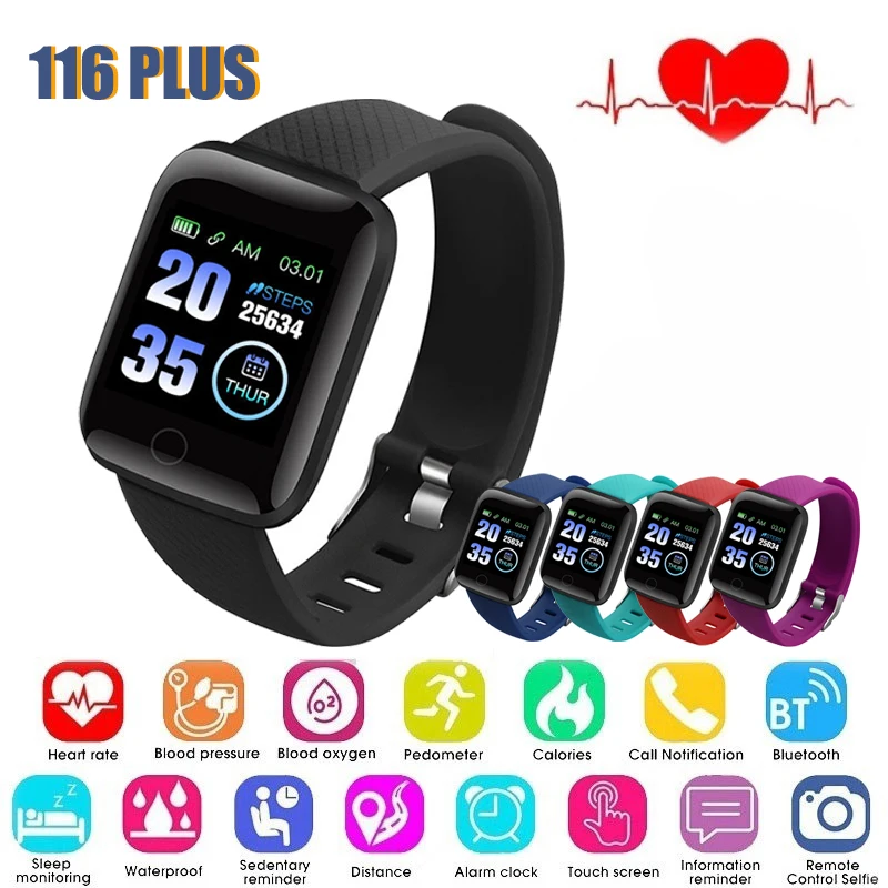 Fashion Fitness Smart Watch Heart Blood Pressure Monitor Men Women Digital Watch Call Reminder For Android Ios - Digital Wristwatches AliExpress