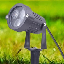 3 Вт светодиодные заглушки в ландшафте Прочные наружные круглой формы Водонепроницаемый Литой светильник алюминиевый сад Регулируемый газон прожектор