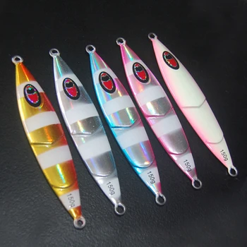 

New Arrival Quality Jigging Lures 80g 120g 150g 200g 4pcs Sinking Lead Fish Slow Metal Jigs Saltwater Fishing Lure accessories