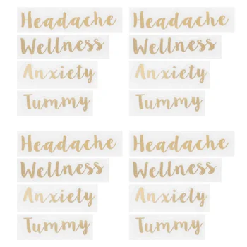 

40pcs Gold Letter Sticker Essential Oil Bottle Label Sticker Decorative Label Empty bottle Sticker Cap Lid Label Stickers