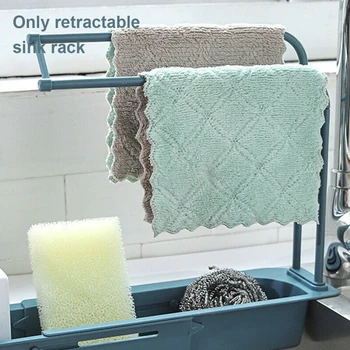 

Household Storage Rack Telescopic Sink Holder Home Kitchen Drain Basket Drainer Stable PP Adjustable Sponge Soap Easy Clean