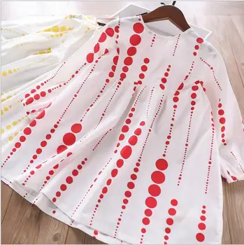 

girl cotton dot dresses 2020 new kids Long sleeve dress cute princess clothing baby dress