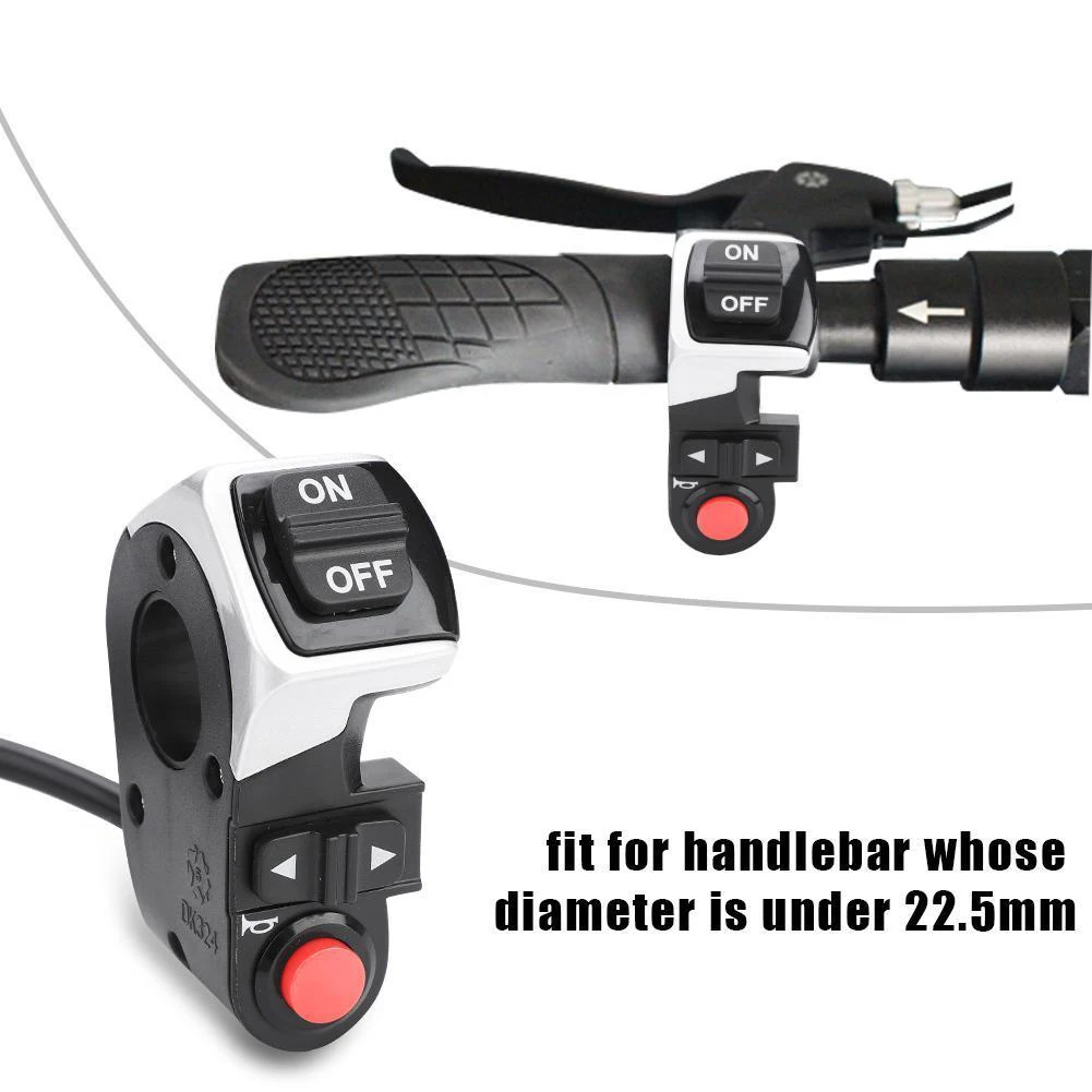

3 In 1 Accessory Plastic Rear Lamp Electric Bicycle Button Type Shock Resistant Control Switch Turn Signal Light DIY Durable