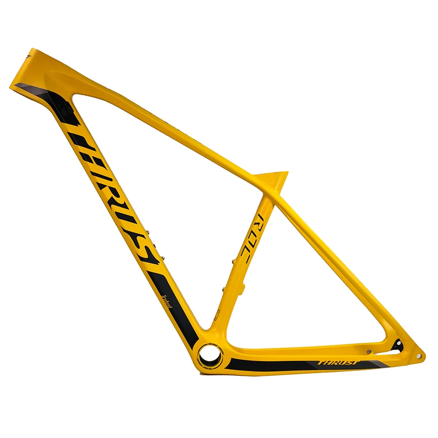 Yellow Тяга Новинка T1000 29er BOOST mtb карбоновая рама для велосипеда Аксессуары для велосипеда комплект рамы: рама, зажим, гарнитура, задние вешалки - Цвет: Yellow