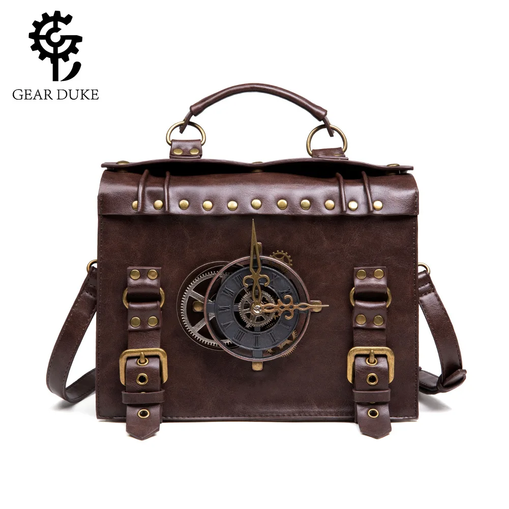 

New women's bag steampunk industrial retro wind women's shoulder diagonal package