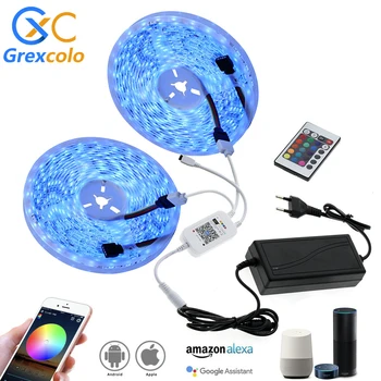 

WIFI / Bluetooth LED Strip RGB RGBW LED Light Tape SMD 5050 DC12V Waterproof LED Light 5m 10m Flexible Diode Ribbon + Controller