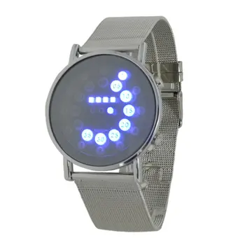 

Ultra-thin Led Ball Watch Student Led Watch Korean Version Of The Men's Watch Personality Trend Fashion Mesh Belt Watch