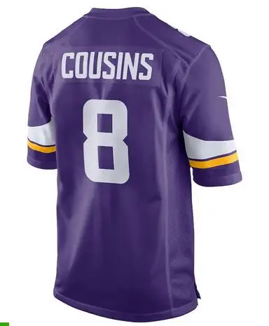 Мужская футболка Saquon Barkley 26 Sam Darnold 14 Baker Mayfield 6 Adam Thielen 19 Jimmy Garoppolo 10 Kirk Cousins 8 - Цвет: For men