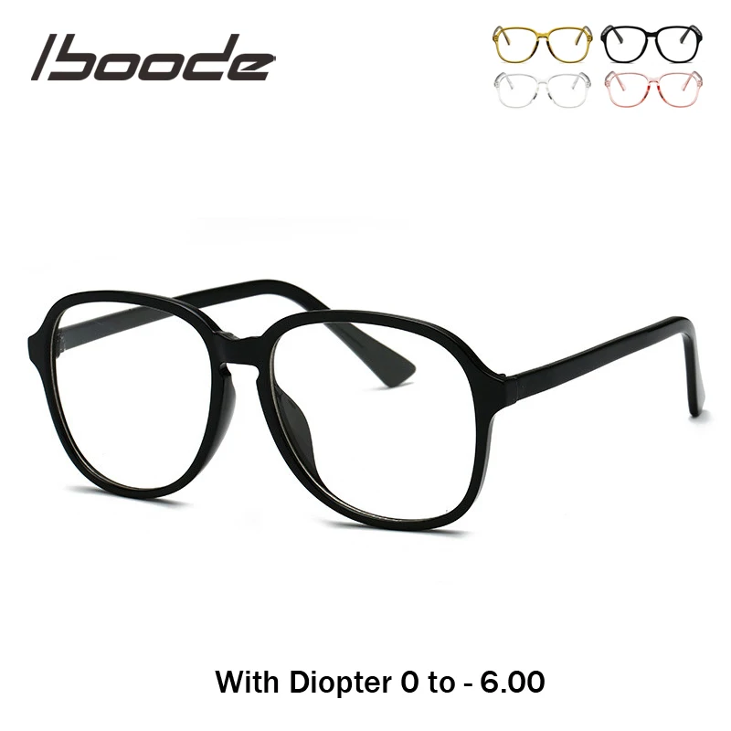 Iboode Hipsters стильные очки для близорукости с прозрачной оправой 0 5 1 2 3 ~ 6 2020|Мужские