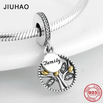 

High quality 925 Sterling Silver Family Tree Of Life Charms Pendants Fit Original Designer Bracelet Necklace DIY Jewelry making