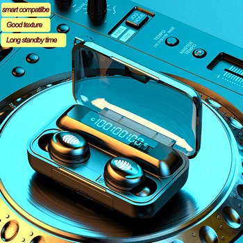 

Wireless Earphone Bluetooth V5.0 TWS Headphone LED Display 1200mAh Charging Box Headsets With Microphone Sport Waterproof