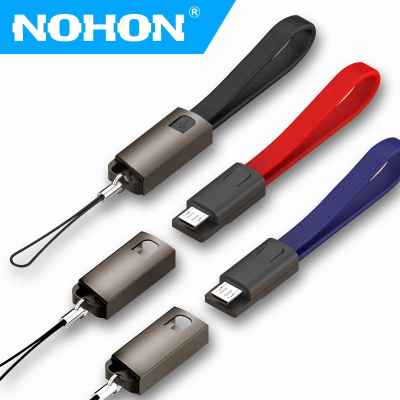 Portable Keychain USB Micro Type C 8pin Charging Sync Data Cord Fast Charging
