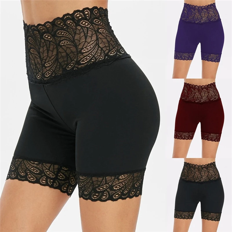 Seamless Underwear Shorts Women Soft Safety Short Pants Female Sexy Lace Black Boxers Women Plus Size Boyshort Panties